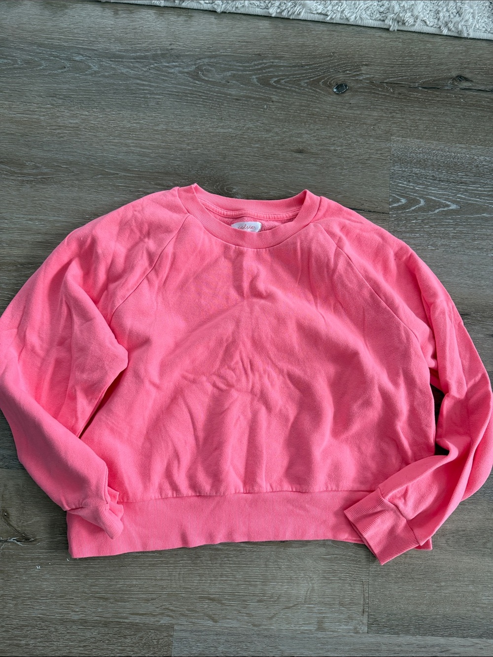 Colsie Neon Pink Crewneck Sweater